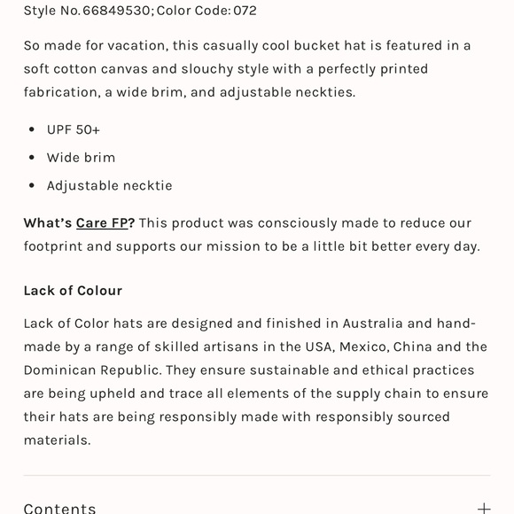 Lack of Color ‘Holiday Bucket’ hat in Formes Green, size M/L - Picture 3 of 11